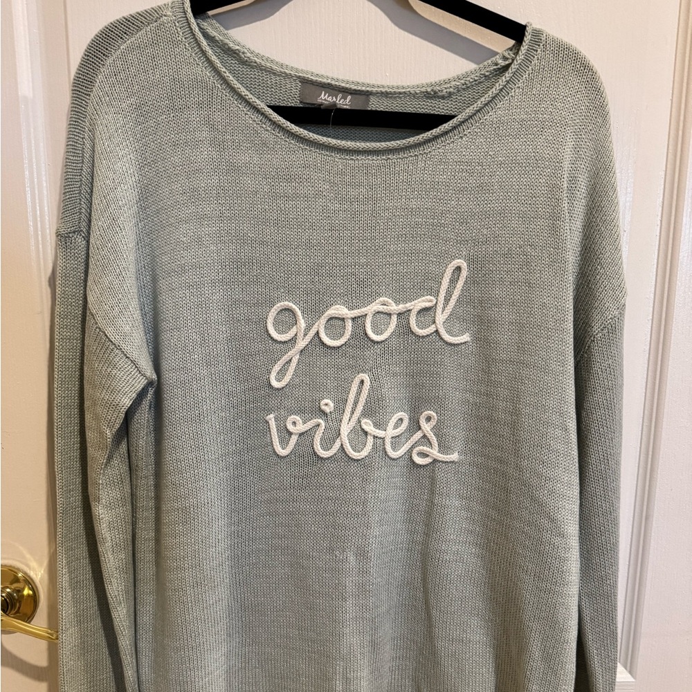 Marled Light Gray Knit Sweater
